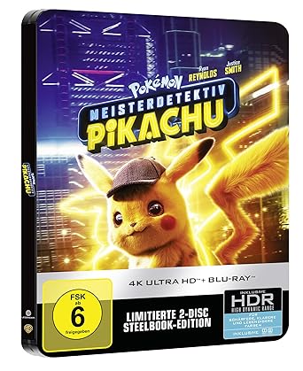 Pokémon Meisterdetektiv Pikachu 4K UHD + 2D - Steelbook (Blu-ray)