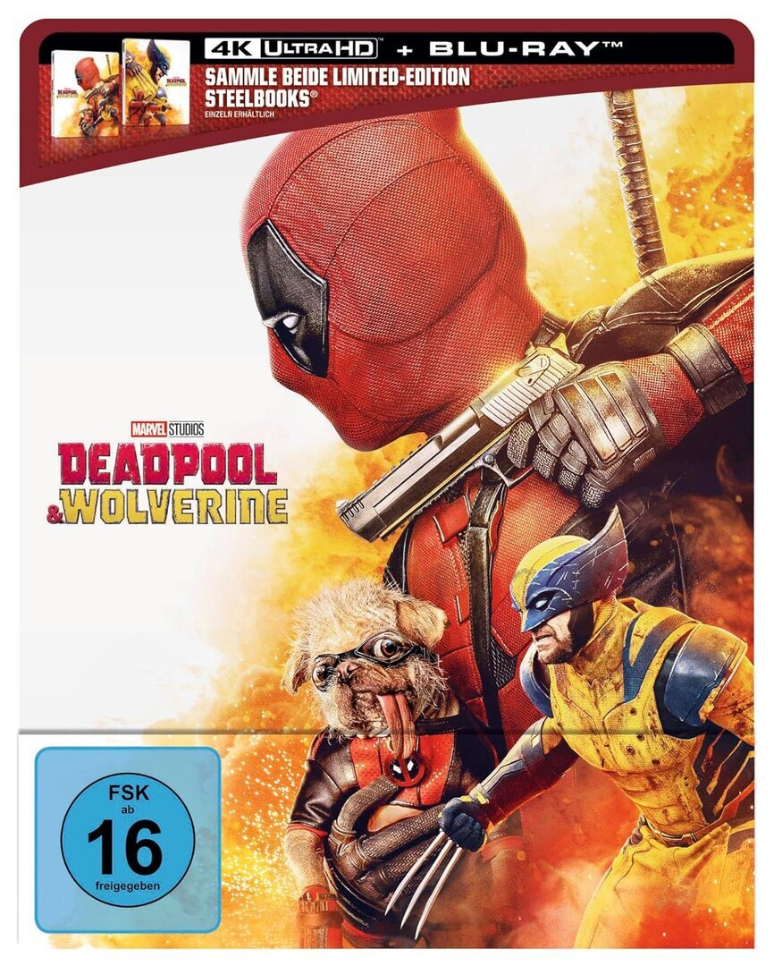Deadpool & Wolverine – Limitiertes Steelbook DEADPOOL (4K Ultra HD & Blu-ray)